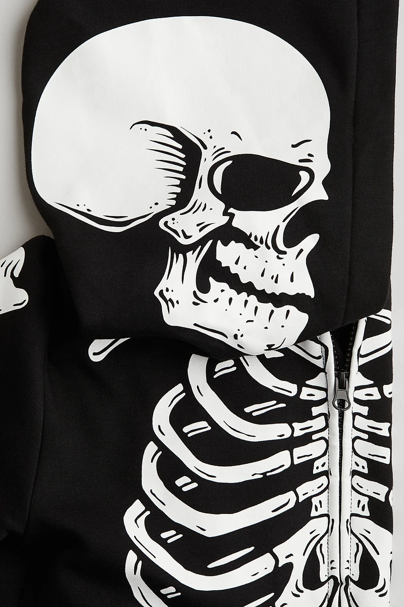 Printed Sweatshirt Jumpsuit