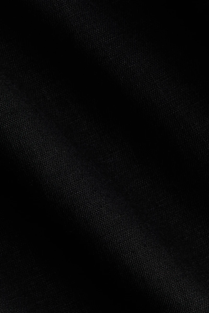 Wide-Leg Linen-Blend Pants