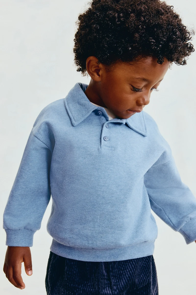 Cotton Polo Sweatshirt