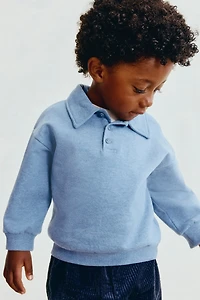 Cotton Polo Sweatshirt