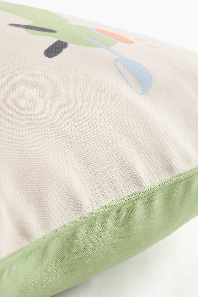 Printed Cotton Canvas Cushion Cover