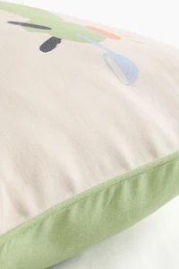 Printed Cotton Canvas Cushion Cover
