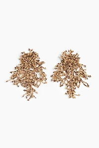 Boucles d'oreilles avec grappe de perles fantaisie