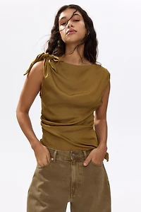 Asymmetric Tie-Detail Top