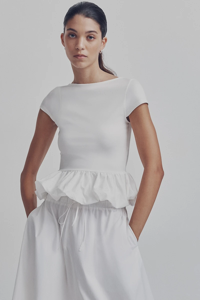 Ponte Bubble-Hem Top