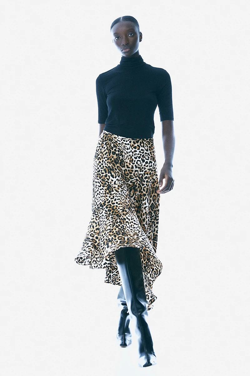 Asymmetric Midi Skirt