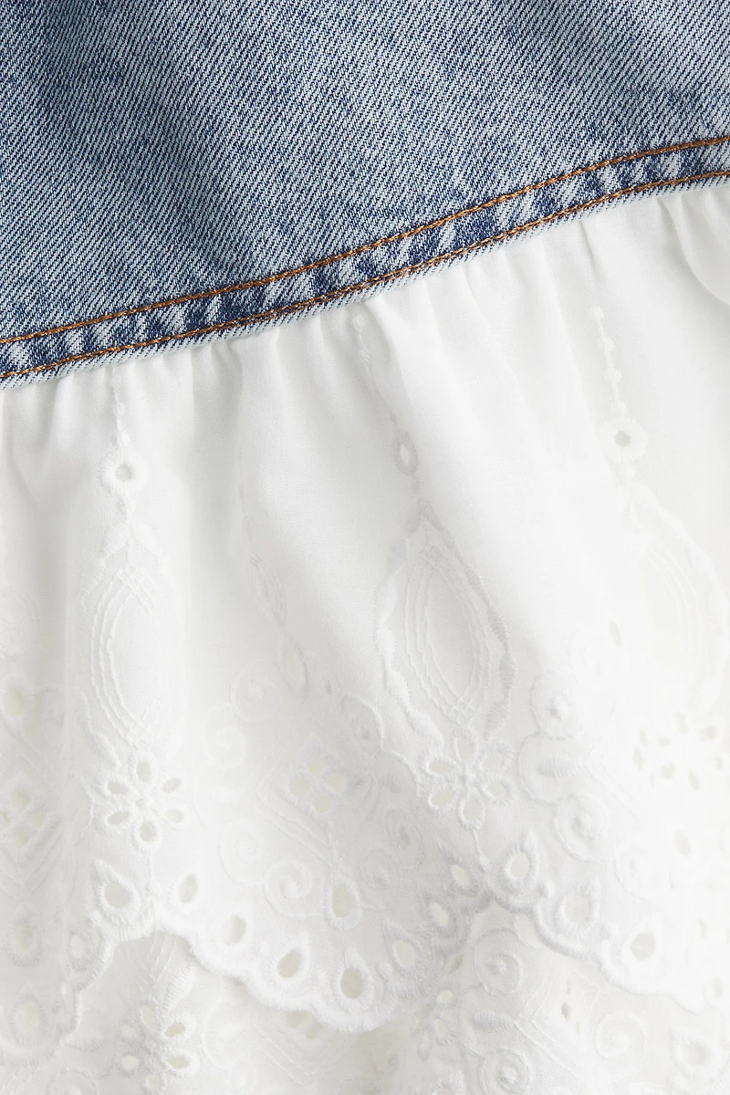 Flounced Mini Skirt
