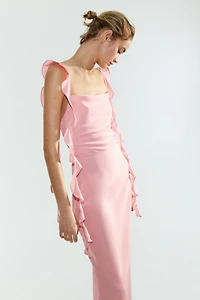 Draped-Panel Dress