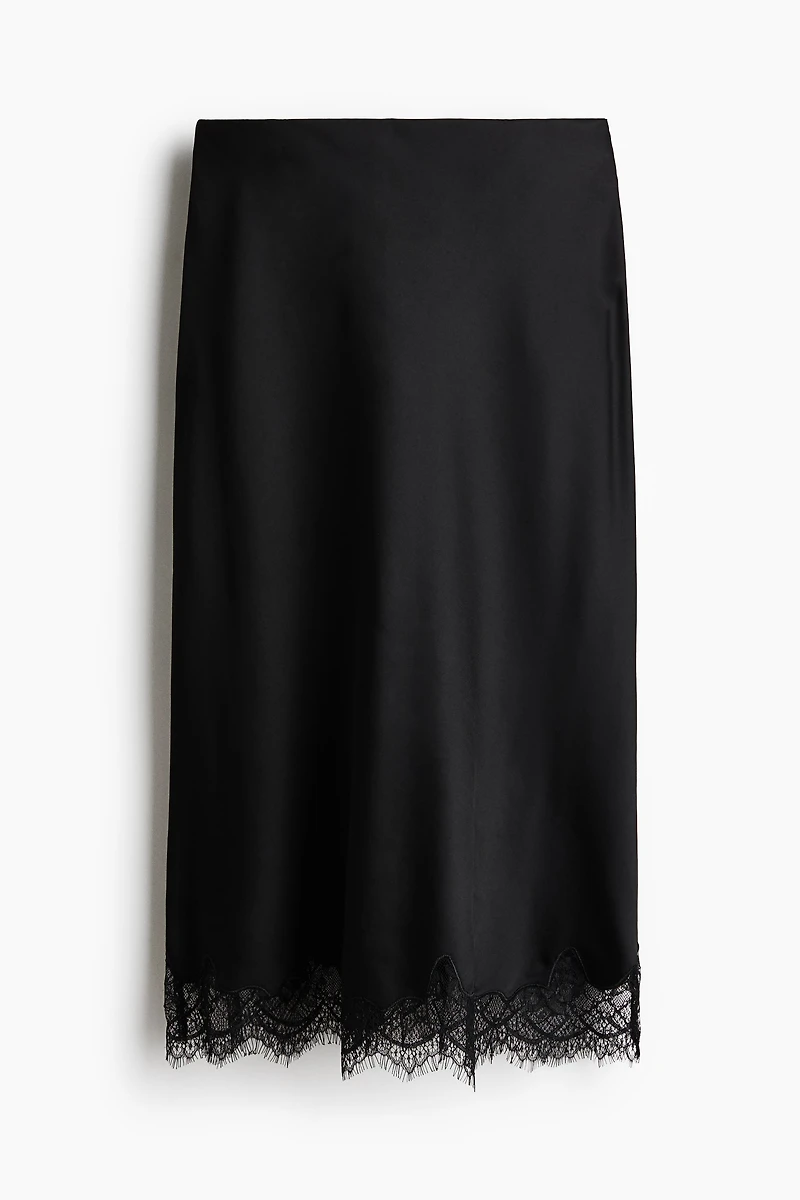 Jupe à enfiler avec dentelle