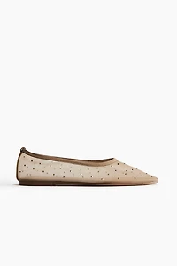Rhinestone-Embellished Ballet Flats