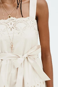 Dress with Eyelet Embroidery