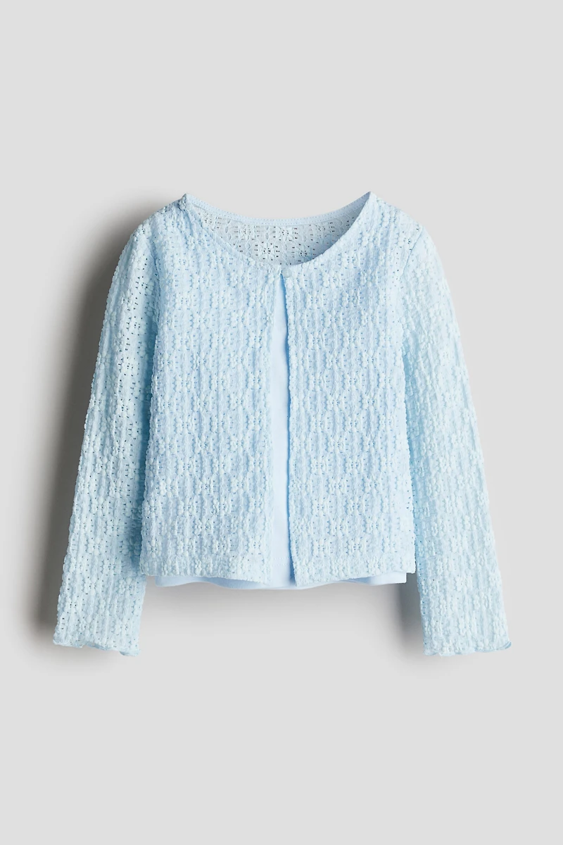 2-piece Top and Cardigan Set