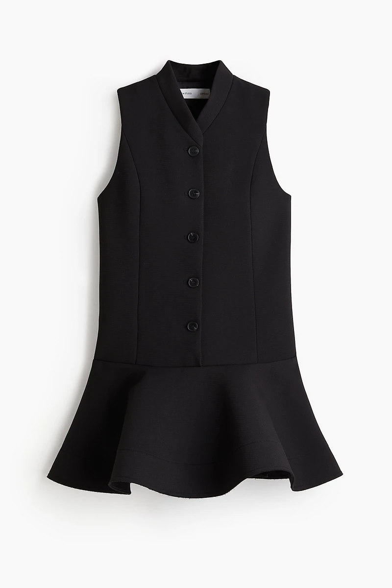 Robe droite avec jupe corolle