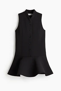 Robe droite avec jupe corolle