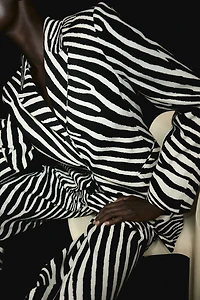 Single-Breasted Twill Blazer