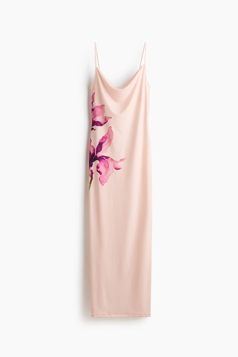 Cowl-Neck Slip Dress