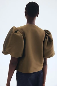 Balloon-Sleeved Blouse