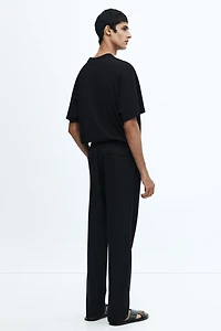 Regular-Fit Linen-Blend Pants