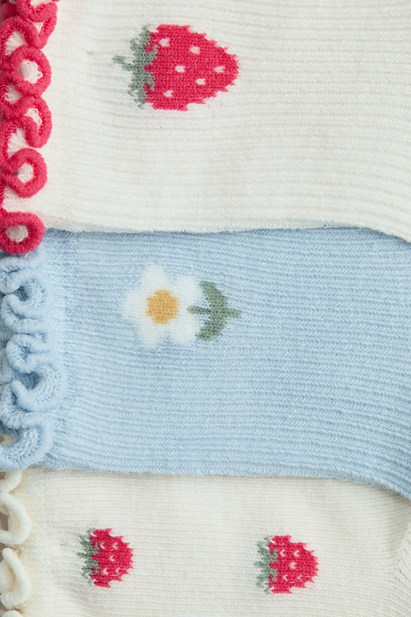 4-Pack Socks with Overlocked Trim