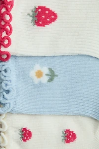 4-Pack Socks with Overlocked Trim