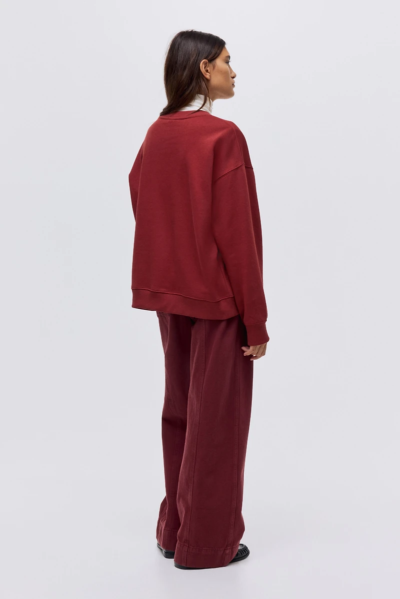 Sweatshirt with Text Motif