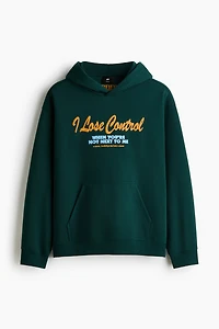 Loose-Fit Printed Hoodie