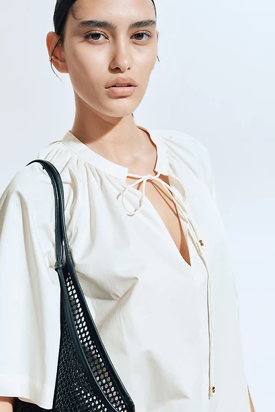 Robe trapèze en coton