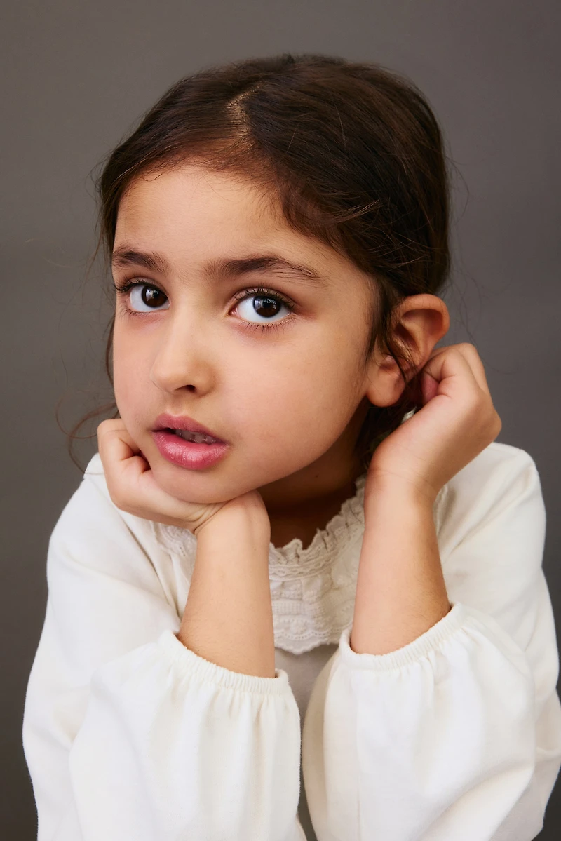 Blouse en coton avec col