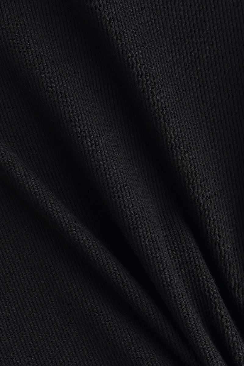 Ribbed Cotton T-Shirt