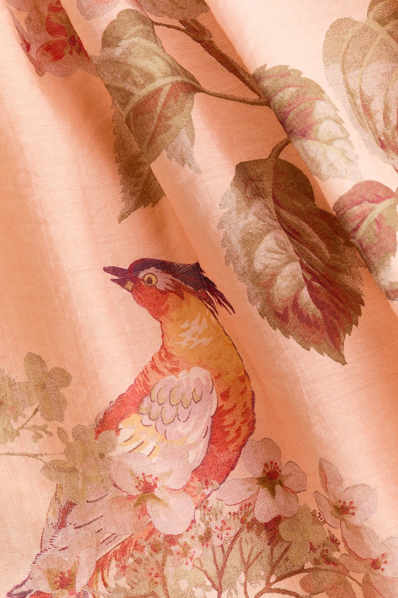 Robe à manches bouffantes avec détail nouer