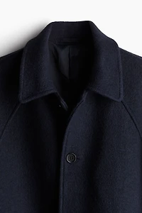 Manteau 3/4 coupe classique en laine mélangée