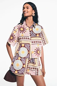 Patterned Poplin Shirt