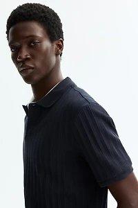 Slim-Fit Textured Jersey Polo Shirt