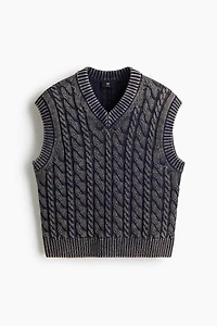 Relaxed-Fit Cotton Sweater Vest