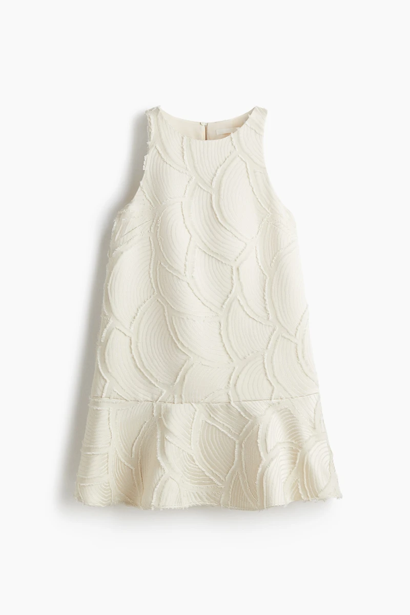 Jacquard-Weave Shift Dress