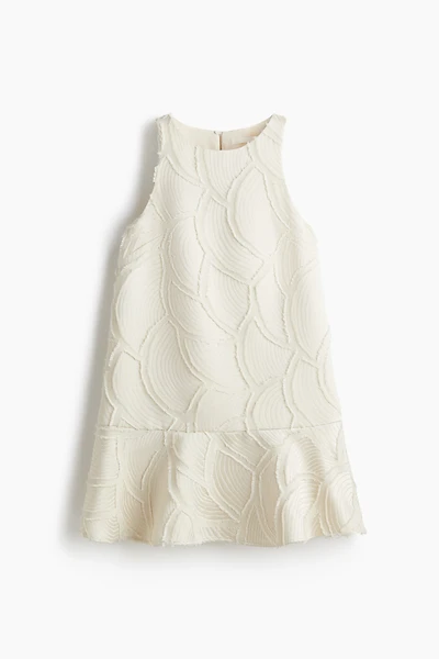Jacquard-Weave Shift Dress