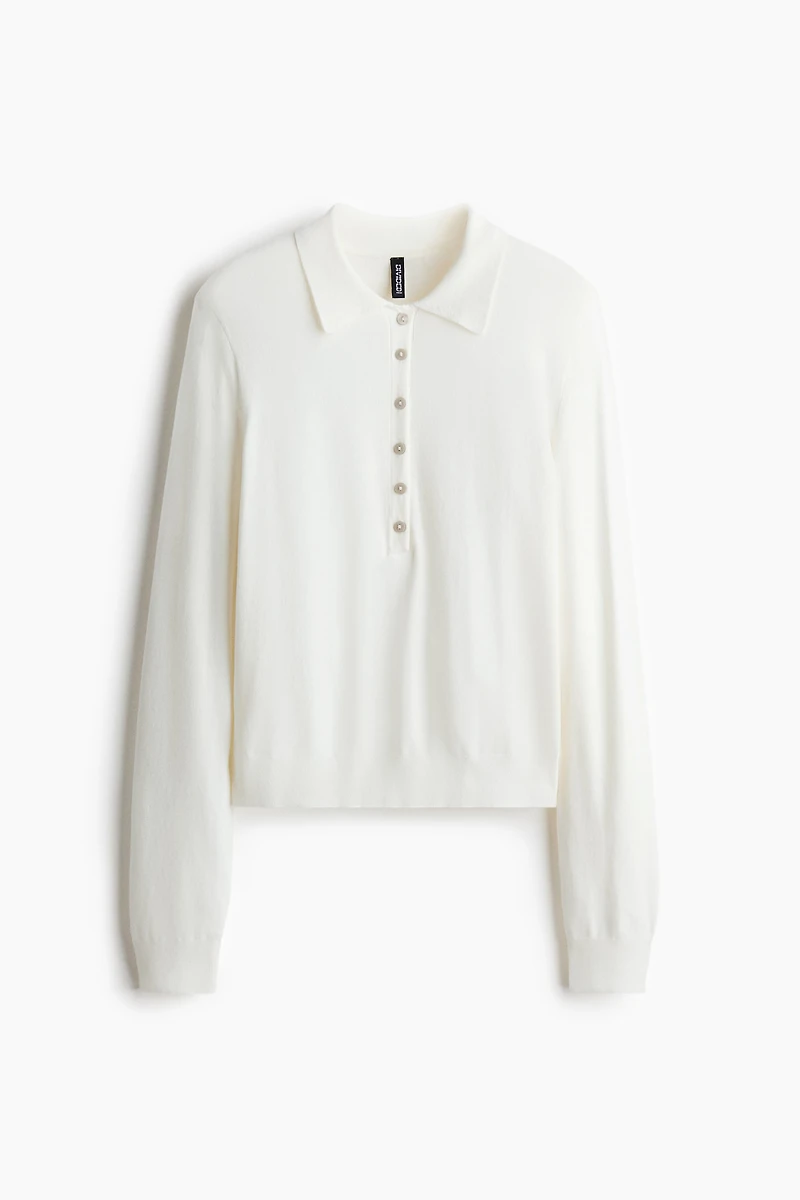 Long-Sleeved Polo Shirt