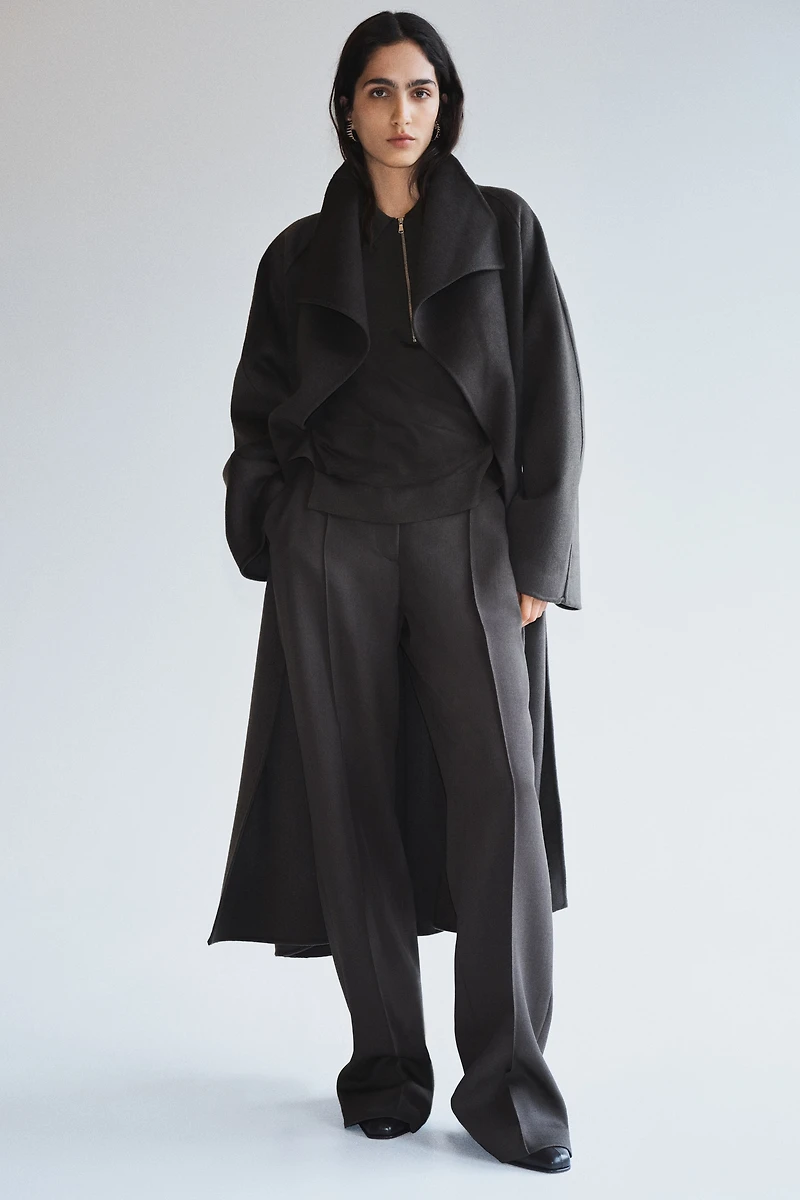 Manteau grande taille en laine