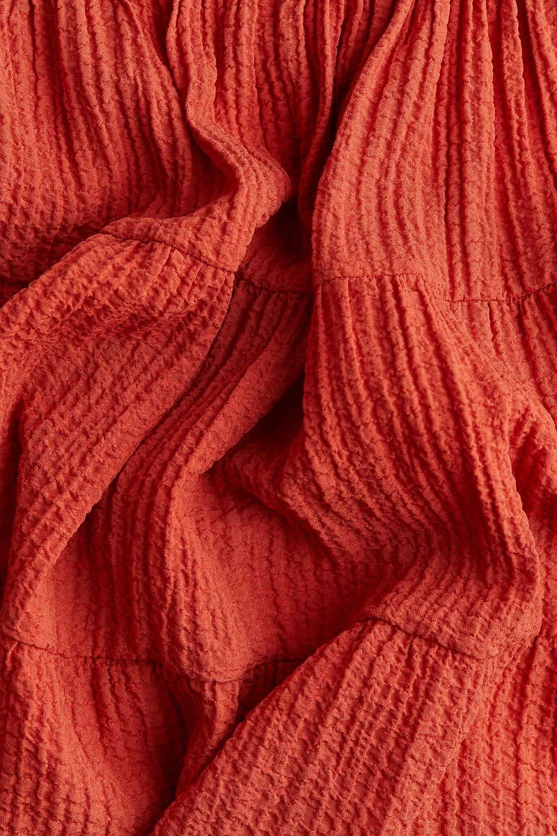 Tiered Seersucker Skirt