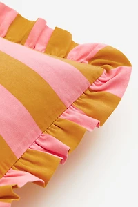 Ruffle-trimmed Cushion Cover
