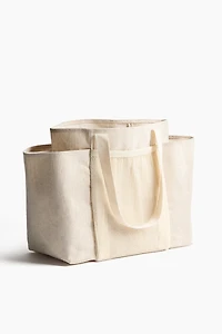 Grand sac de magasinage en jute mélangé