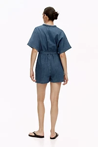 MAMA Combinaison short en denim
