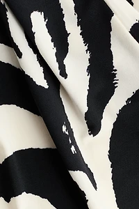 Printed Cowl-Neck Dress