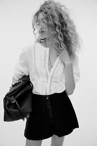 Blouse with Pintucks