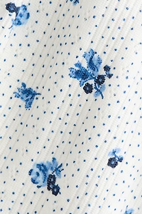 Floral-Print Cotton Pajama Jumpsuit