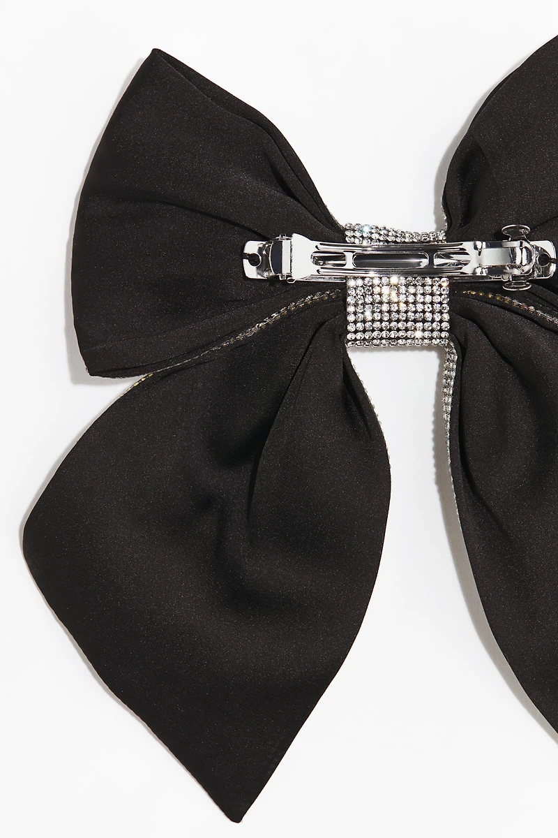 Embellished bow hair clip