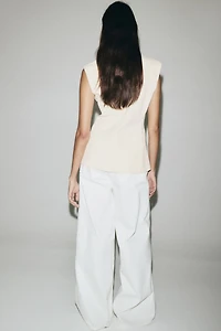 Gilet sans manches en jersey point de Rome