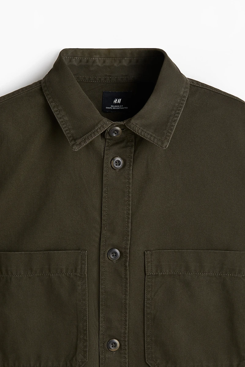 Relaxed-Fit Twill Overshirt