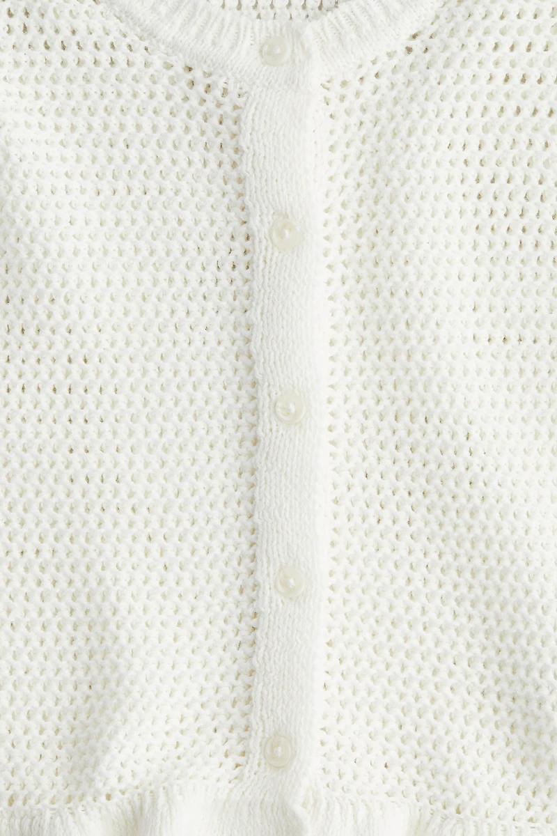 Crochet-Look Cardigan
