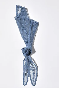 Embroidered Mesh Hip Scarf